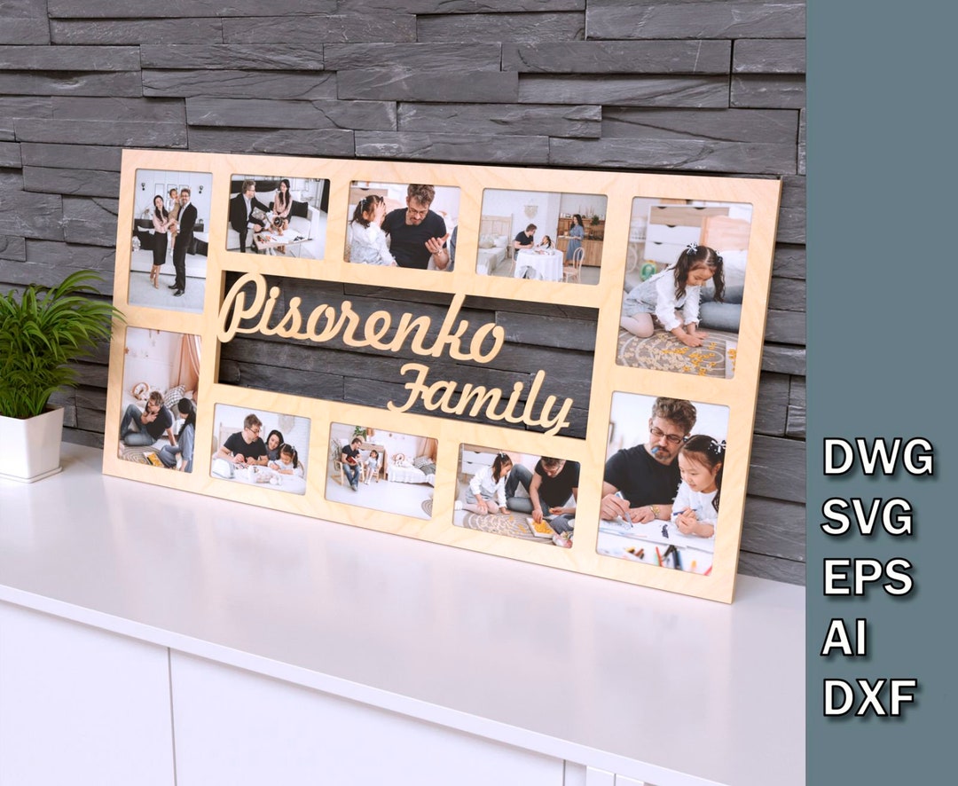 Personalized Family Photo Frame Indoor Decor Family Photo Etsy