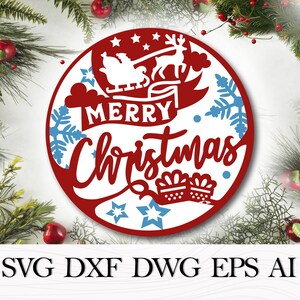 Сhristmas door sign svg, Merry christmas sign svg, Christmas door hanger svg, Merry Сhristmas front door sign, Christmas files for laser