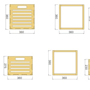 Storage Box Set, 5 Different Size Boxes, CNC laser cut files, DXF, Dwg, Svg, Eps, Ai laser cut vector files, Laser Cut Box, digital download zdjęcie 4