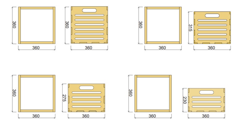 Storage Box Set, 5 Different Size Boxes, CNC laser cut files, DXF, Dwg, Svg, Eps, Ai laser cut vector files, Laser Cut Box, digital download zdjęcie 4