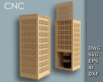 Ceremony wine bottle box, cnc laser cutting files, Dwg, Svg, Eps, Ai, Dxf, Wine holder svg, Wooden box for wine bottles, Gift wine box Svg