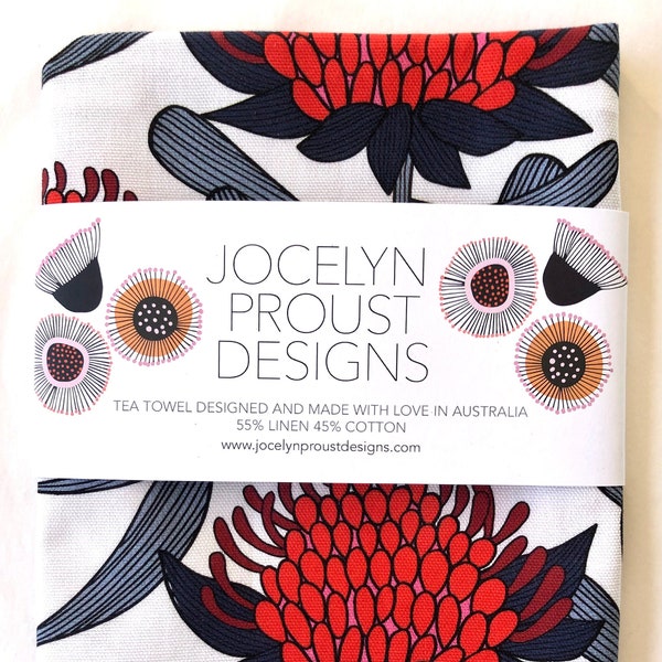 Jocelyn Proust Designer Tea Towel Waratah