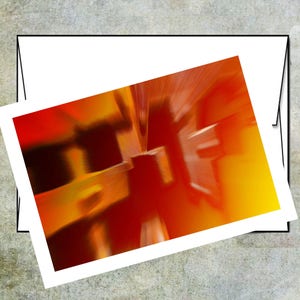 Abstract Note Cards. A Set of Five Blank, Bi-fold 7 x 5 Note Cards Artistically and Digitally Created. image 6