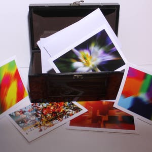 Abstract Note Cards. A Set of Five Blank, Bi-fold 7 x 5 Note Cards Artistically and Digitally Created. image 7