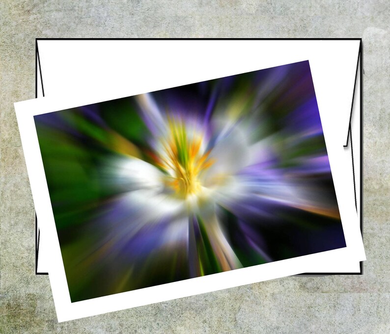 Abstract Note Cards. A Set of Five Blank, Bi-fold 7 x 5 Note Cards Artistically and Digitally Created. image 5