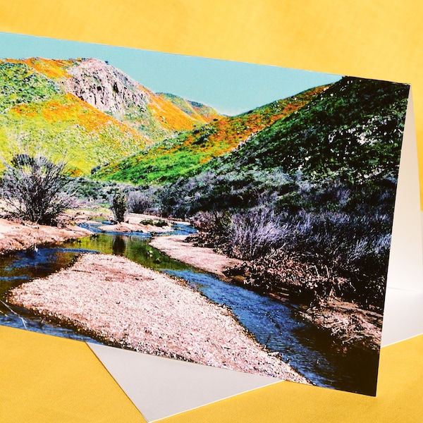 As The Water Runs Through It. A Scenic Blank Note Card with White Envelope (7" x 5")