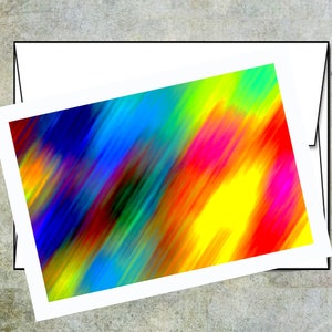 Abstract Note Cards. A Set of Five Blank, Bi-fold 7 x 5 Note Cards Artistically and Digitally Created. image 2