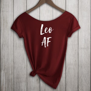 Leo AF Shirt, Women&#39;s Off  Shoulder Slouchy Tee, Choice of Colors, Buy 2 Get 1 Free