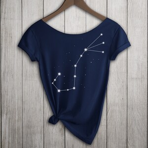 Scorpio Constellation Shirt, Women's Off  Shoulder Slouchy Tee, Choice of Colors, Buy 2 Get 1 Free