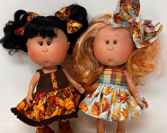 Fall Dresses, Mia Nines, little mia, 9", Autumn outfits, hair bows, choose your fave!
