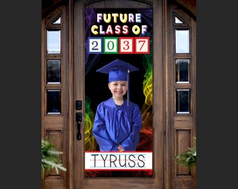 Custom Class of 2026 Kindergarten Graduation Door Banner: Photo Keepsake (Printed or Digital)