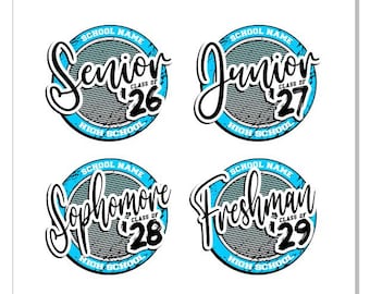 Senior, Junior, Sophomore, Freshman SVG PDF File, Class of 2026, 2027, 2028, 2029 Files, Digital File, Instant Download, Back to School File