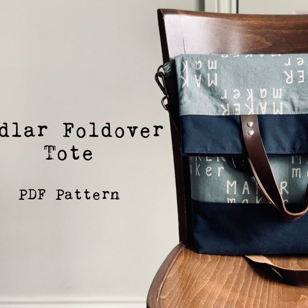 Pedlar Foldover Tote Bag PDF Sewing Pattern