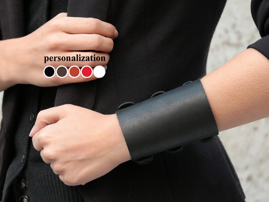 【激安通販 オンラインショップ】 Women, or Men for Bracers Leather Wide Leather Wrist Arm その他