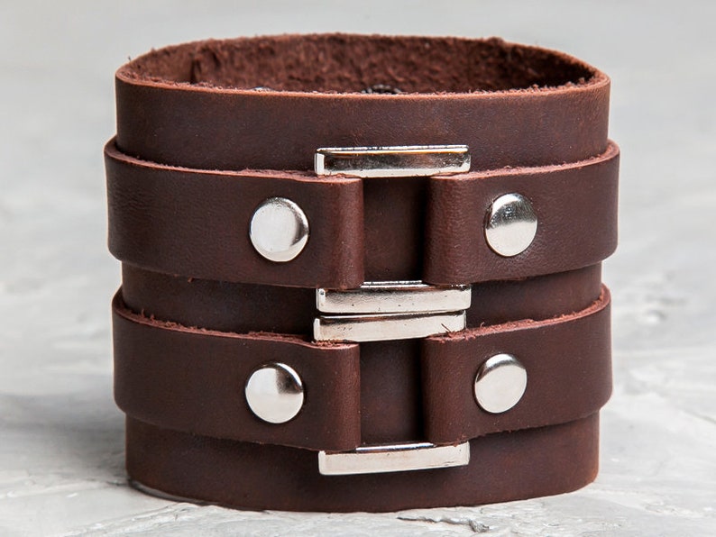 Leather Wristbands Leather Wrist Cuff Leather Cuff Bracelet Etsy