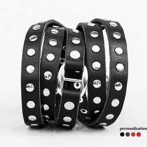 Stylish Leather Wrap Bracelet With Studs, Statement Piece For Women, Trendy Arm Accessory For Women Upper Arm Fashion Accessory 8061