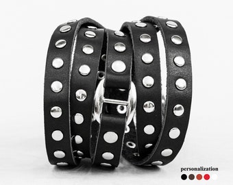 Stylish Leather Wrap Bracelet With Studs, Statement Piece For Women, Trendy Arm Accessory For Women Upper Arm Fashion Accessory 8061