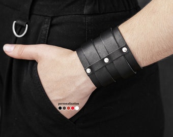 Bold Leather Cuff - Artisan Crafted, Perfect Blend of Elegance & Edge for Everyday Wear - Fashion-Forward Gift 6740