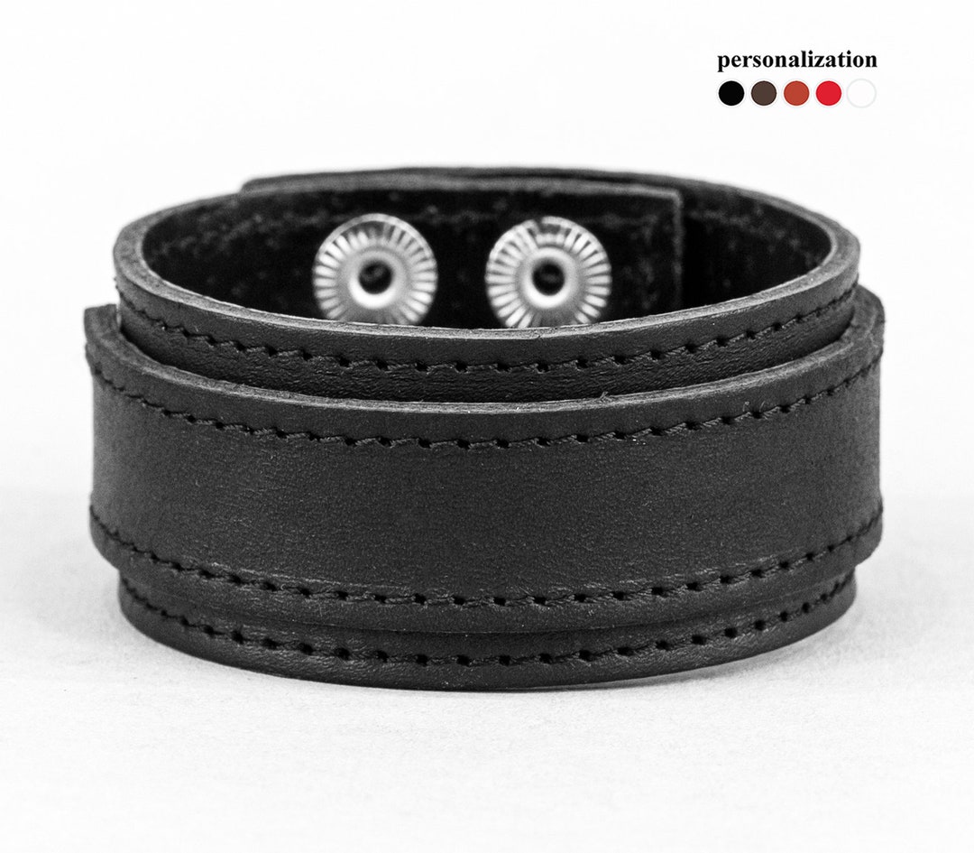 Leather Wrist Cuff Arm Cuff Leather Armlet Wide Leather Etsy