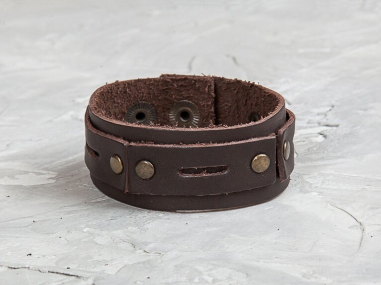 Leather bracelets for women Mens bracelet Leather wrist cuff | Etsy