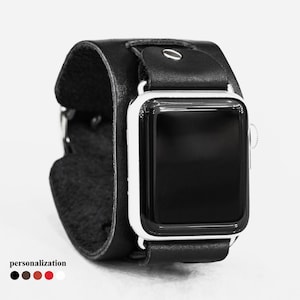 brede leren Apple Watch-manchetband voor heren of dames 38 mm 40 mm 41 mm 42 mm 44 mm 45 mm 46 mm 49 mm, serie 3 4 5 6 7 8 9 10 SE Ultra Ultra 2, 1240