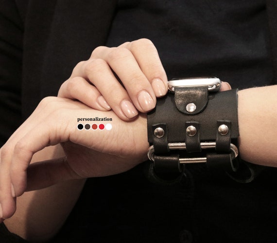 HOT Wrist Apple Watch Band Cuff Wide Leather Apple Watch Cuff