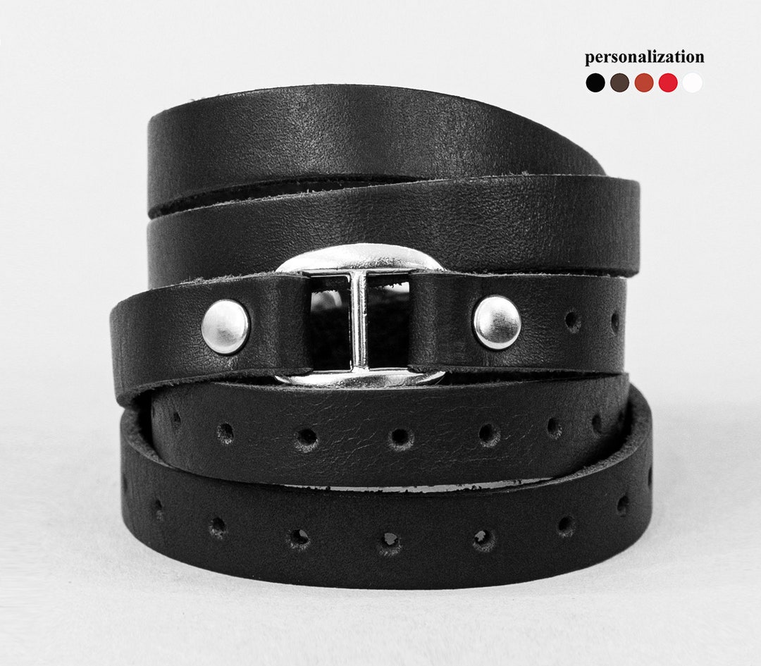 Leather Wrap Bracelet for Woman Upper Arm Leather Bracelet Etsy