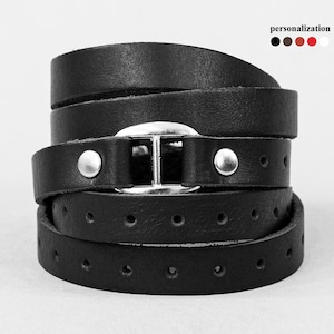 Multi-Wickelarmband aus Leder für Frau oder Mann, 8058