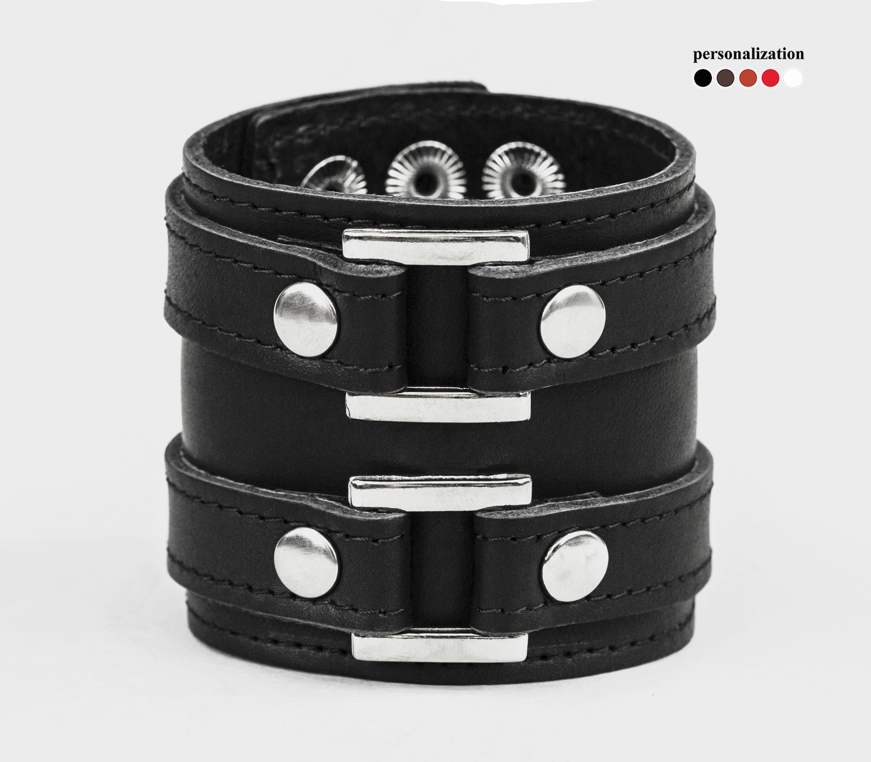 Trendy T&T Leather Bracelet – LB93 Model Wristband, New Without Tags 5 thumbnail image