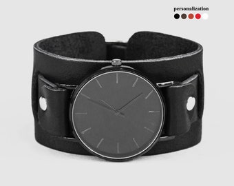 Wide western Leather watch cuff band for men or women - Lug 18mm 20mm 22mm 24mm 26mm 28mm 30mm, 5240