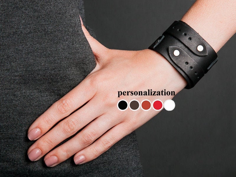 Pulsera de piel sintética roja ancha para mujer brazalete para muje Pulsera de piel sintética roja ancha para mujer brazalete para muje