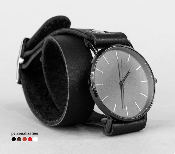 Bracelet De Montre Bande Authentique Cuir 18Mm Largeur, Lisse Plat Cuir Montre Courroie Pour