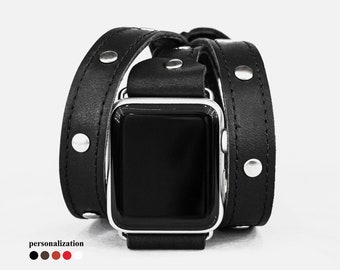 Boho wrap Leather Apple watch band for women or men 38mm 40mm 41mm 42mm 44mm 45mm 46mm 49mm series 3 4 5 6 7 8 9 10 11 SE Ultra 2 3, 1870st