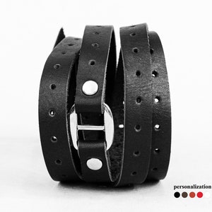Boho Leder Wickelarmband für Herren oder Damen 8064