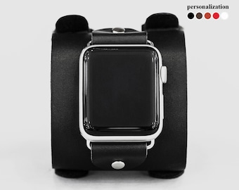 wide western Leather Apple watch cuff band men / women 38mm 40mm 41mm 42mm 44mm 45mm 46mm 49mm series 3 4 5 6 7 8 9 10 11 SE Ultra 2 3, 1200