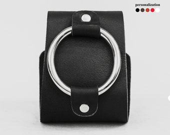 wide Leather cuff bracelet for women, 4855
