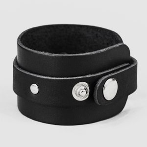 Leather Wrist Cuff Bracelet for Men and Women, Stylish Wide Band, Great Boho Fashion Gift 3265