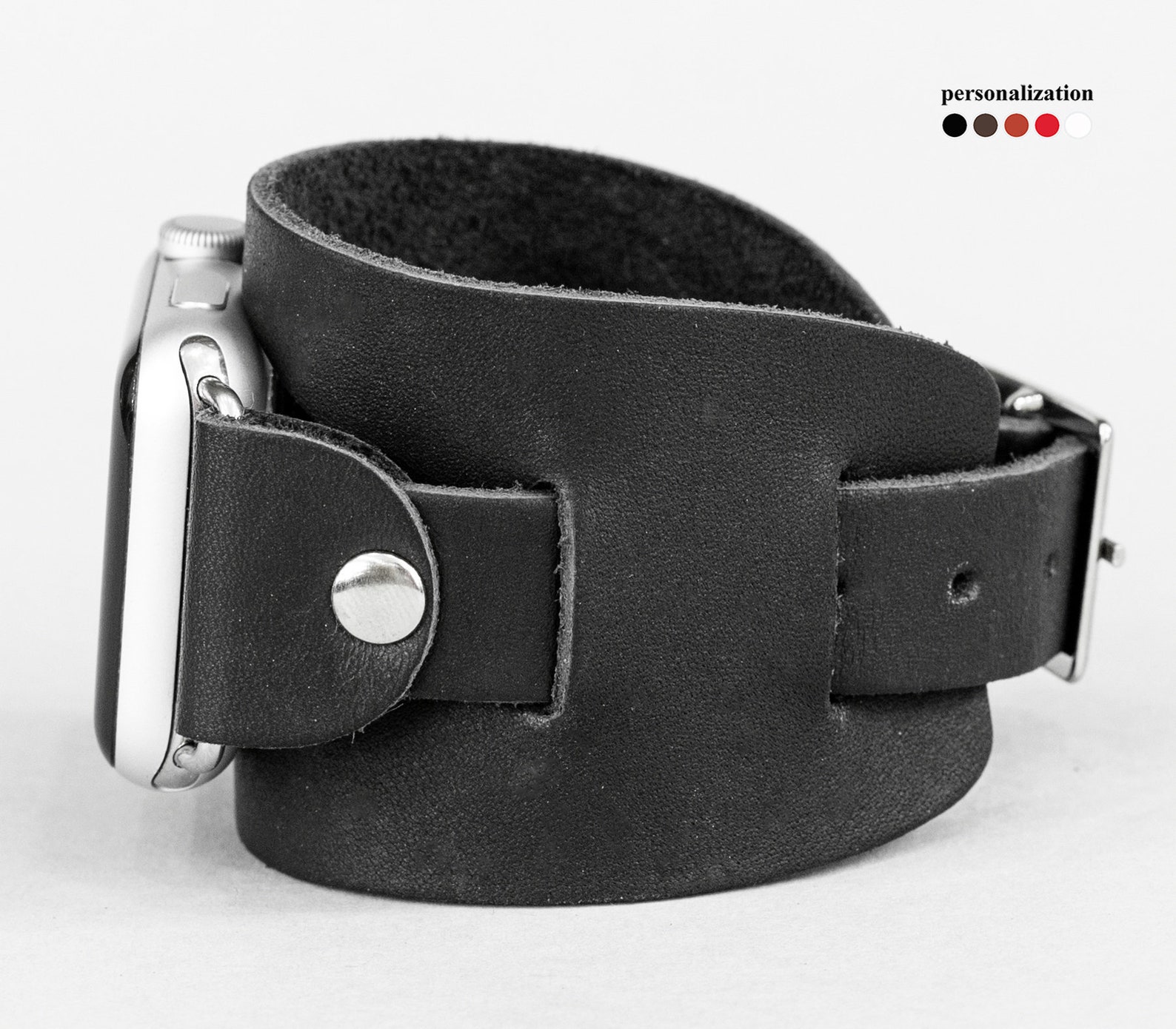 Leather Wide Apple Band Apple Strap Men Women Apple Strap 38mm Etsy