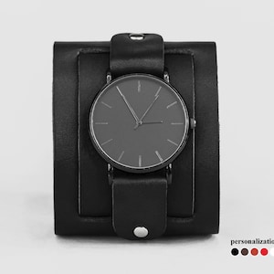 breites Lederarmband für Uhrenmanschetten für Männer oder Frauen, Lederarmband für Uhrenarmbänder von 10 mm 12 mm 14 mm 16 mm 18 mm 20 mm 22 mm 24 mm 26 mm 28 mm 30 mm, 5411