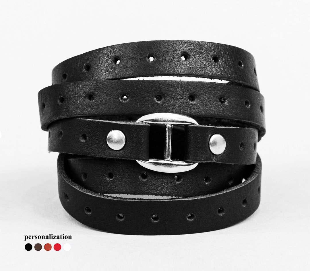 Leather Wrap Bracelet for Woman Upper Arm Leather Bracelet Etsy