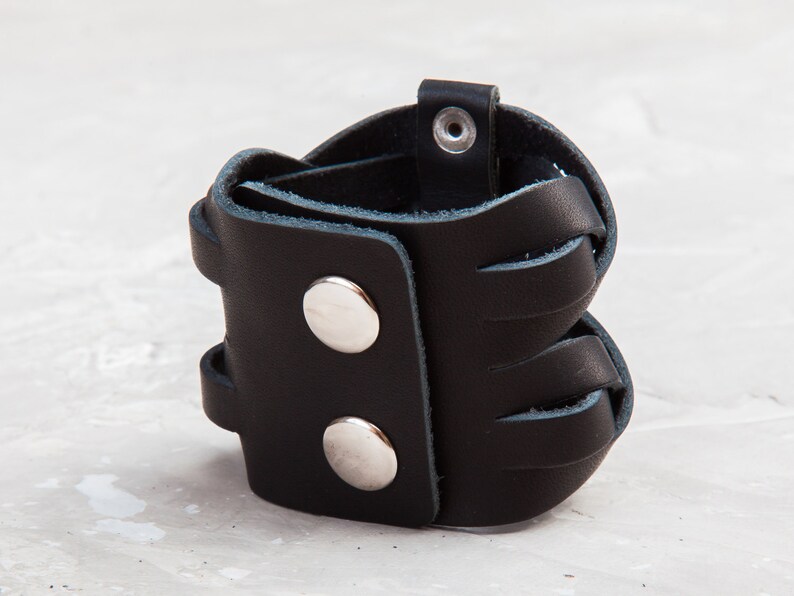 Wave Bracelet Leather Cuff Bracelet for Woman Leather Twine Etsy