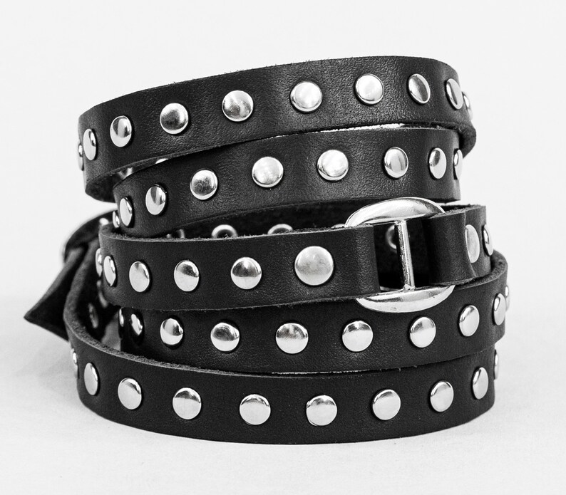 Stud Wristband Leather Cuff Bracelet for Woman Upper Arm Etsy