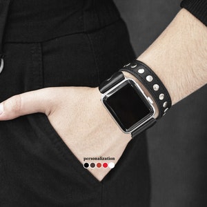 boho Leather double wrap river Apple Watch band women / men 38mm 40mm 41mm 42mm 44mm 45mm 46mm 49mm series 4 5 6 7 8 9 10 SE Ultra 2, 1820st