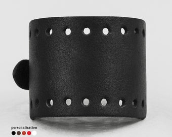 Bracelet vierge en cuir pour homme ou femme, Bracelets en cuir, 6315