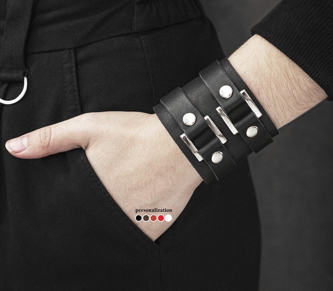 Leather Wristbands, Leather Wrist Cuff, Leather Cuff