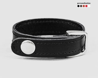 Slim leather bracelet for men or women, 3240st