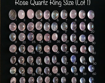 Rose Quartz Oval Ring Size Cabochon (Lot 1)