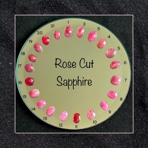 Ringstorlek Rosa safir rosenslipad oval, droppformad/pärondropp och friformade cabochoner (8 till 11 mm) (storlekar i beskrivningen)