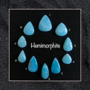 Hemimorphite Teardrop / Pear Drop Cabochon 19 to 30mm