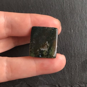 Moss Agate Flat-Backed Rectangle Cabochon LAST ONE No. 8